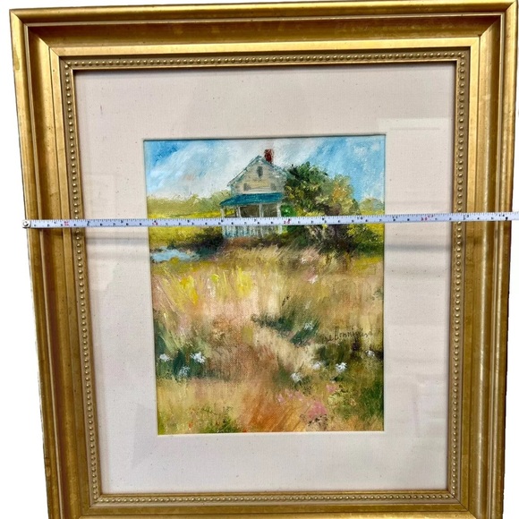 Vintage Original Signed Cal Bonnivier Oil Painting 7.5 x9.5 Framed Art Landscape - Picture 8 of 10